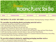 Tablet Screenshot of micropacplastic.com